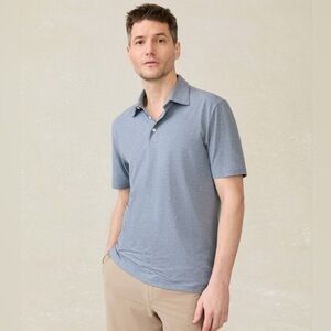⚡️Faherty Cloud Stripe collection blue polo, size Medium